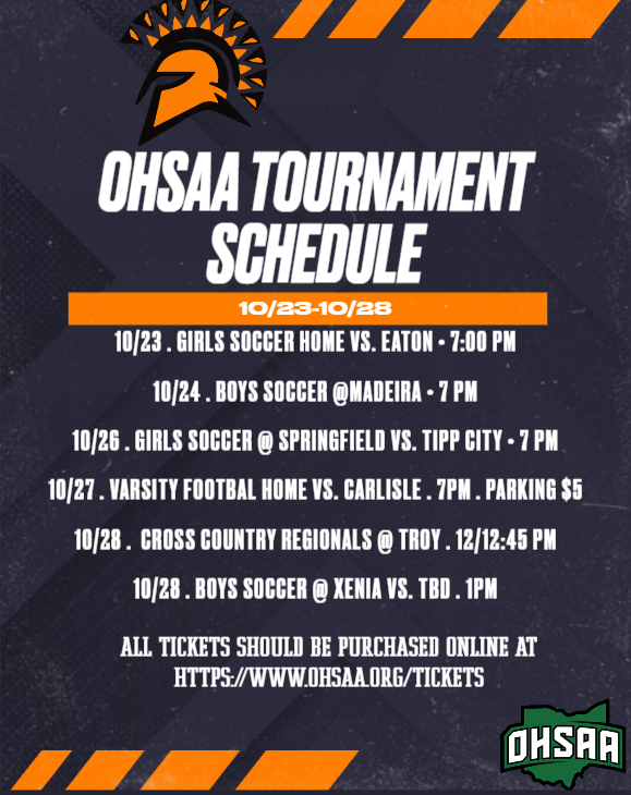 fall tournament schedule